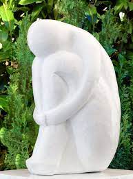 sculpture en pierre type single blanc moderne statue d ornement de jardin sculpture en pierre ornement de jardin sculpture