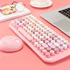 Candy Color Wireless Keyboard And Mouse Set Kawaii Room Candy Colors Cute Room Decor