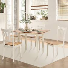 Costway Extendable 5 Piece Wood Dining Table Set 4 Chairs Kitchen Table W Extension Leaf Walmart Com Kitchen Table Settings Kitchen Table Decor Dining Table