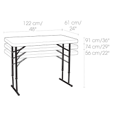 80160 Lifetime 4ft Adjustable Folding Table Competitive Edge Products Folding Table White Granite Outdoor Cooking Table