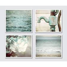 Shabby chic bathroom wall decor. Handmade Products Shabby Chic Farmhouse Bathroom Wall Decor Unframed 8x10 Rustic Teal Print Vintage Water Faucet Photo Aqua Bath Art Home Kitchen