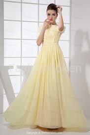 Yellow Dresses With Sleeves Square Long Sleeves Ankle Length Light Yellow Special Occasion Dress Half Sleeve Dresses Occasion Dresses Prom Dresses