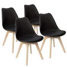 The welaka is padded with plush foam and upholstered in. Walnew Dining Chair Modern Style Dsw Upholstered Dining Chair Indoor Kitchen Dining Living Room Side Chairs With Classic Shell And Beech Wood Legs Set Of 4 Black From Walmart Accuweather Shop