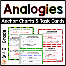 Analogies Task Cards And Anchor Charts