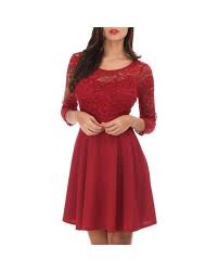Maybe you would like to learn more about one of these? Robe Patineuse A Dentelle Bordeaux Robe La Modeuse En Coloris Rouge Lyst