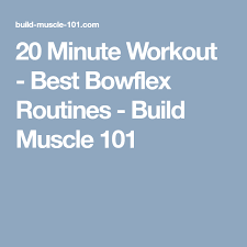 20 Minute Workout Best Bowflex Routines Build Muscle 101