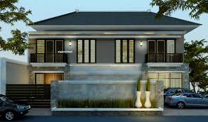 Rumah kontrakkan 5 unit type 21 dan 2.5 lantai rumah tinggal, modern tropis style, design and build project (5). Desain Model Fasad Rumah 2 Lantai Modern Tropis Deagam Design