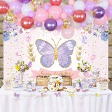 Butterfly birthday party decorations supplies butterfly backdrop for girls butterfly birthday backdrop banner watercolor baby banner spring themed party photography background, 70.8 x 43.3 inches 4.8 out of 5 stars 9 Butterfly Birthday Party Decorations Butterfly Balloon Garland Arch Kit Garden Spring Floral Birthday Party Supplies For Girls Happy Birthday Backdrop With Pink Purple Gold Confetti Balloons Balloons Toys Games Lateleproducciones Com