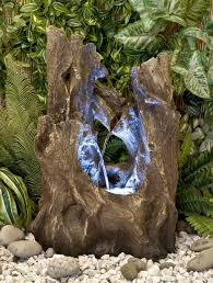 Gartenbrunnen Baumstumpf Wasserfall Mit Led Beleuchtung Logger Falls Brunnen In 2020 Brunnen Garten Gartenbrunnen Diy Gartenbrunnen