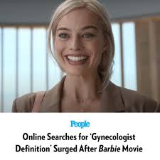 peoplem.ag/3yMCuRB The 'Barbie' movie's iconic final line — featuring  Margot Robbie's Mattell-doll-come-to-life at a doctor's appointment,  proudly saying, “I'm here to see my gynecologist” — sparked online interest  in what exactly a