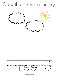 The rest of the pages are for kids to color.page 3. Draw Three Kites In The Sky Coloring Page Twisty Noodle