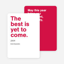 Bold Wishes Corporate New Year Cards In 2020 Corporate Holiday Cards Company Holiday Cards New Year Card