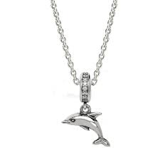 Sales Purchase Pandora Playful Dolphin Complete Necklace With Nice Price Authentic Pandora Pandora Necklace Necklace Online Silver