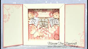 How to make folding lid cardboard boxes out of a single piece of card. Stampin Up How To Make The Shadow Box Card As Shown On Blossom Tree Papercraft Youtube