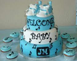 Music Notes Baby Converse Blue And White Baby Shower Music Baby Showers Shower Cakes Baby Shower Cakes
