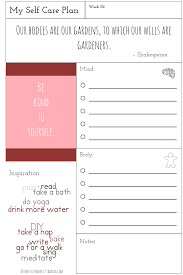 Self Care Plan Image Self Care Worksheets How To Plan Self Care