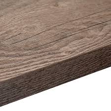 Goodhome alpinia matt grey painted wood effect shaker highline cabinet home & diy bargains uk. 38mm Mountain Timber Black Wood Effect Laminate Square Edge Kitchen Worktop L 3000mm Diy At B Q