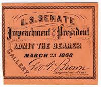 The impeachment of andrew johnson was initiated on february 24, 1868, when the united states house of representatives resolved to impeach andrew johnson, the 17th president of the united states. U S Senate President Andrew Johnson S Impeachment Trial 1868
