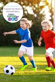 Trapping a soccer ball is the process of controlling the ball with one or more body parts, in order to position oneself to dribble, pass, or shoot. 3 Ways To Trap A Soccer Ball Happycamperlive Summer Camp Activities Exercise For Kids Hockey Kids