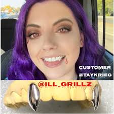 Handmade Custom .925 Sterling Silver Fang Grillz