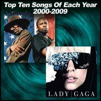 top ten songs of each year 2000 2009