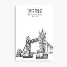 Metallbilder Tower Bridge Redbubble