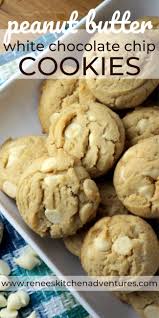 Peanut Butter White Chocolate Chip Cookies White Chocolate Chip Cookies Cookies Recipes Chocolate Chip Peanut Butter White Chocolate