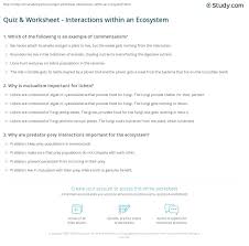 32 Ecology Interactions Within The Environment Worksheet Answers Worksheet Project List