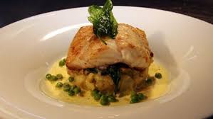 Pan Fried Turbot With Crushed Potato And Champagne Beurre Blanc Fish Recipes Food Crushed Potatoes