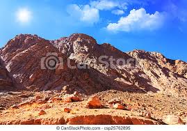 The coastline has a total length of about 600 km. Mount Moses In Sinai Egypt Mount Moses In The Sinai Desert Egypt Canstock