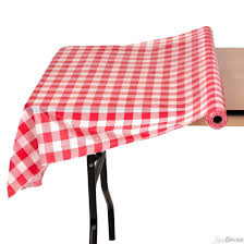 4 X 100 Ft Roll Disposable Plastic Table Cover Red White Checker At Linentablecloth Plastic Table Covers Table Covers Picnic Table Covers