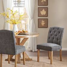 Marian Tufted Dining Chair Set Of 2 Madison Park Olliix Low Back Dining Chairs Dining Chairs Woven Dining Chairs