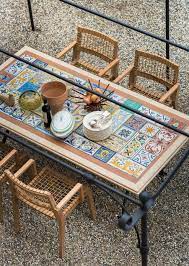 table de jardin selection tendance tile patio table dining table top tile tables