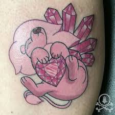Awesome Rose Quartz Lion From Steven Universe Tattoo By Tami Rose 12ozstudios Team12oz Tattoo Tat Steven Universe Tattoos Universe Tattoo Steven Universe