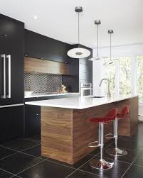 Armoires De Cuisine Moderne En Merisier Laque Et Noyer Tranche Simard Cuisine Et Salle De Bains Kitchen Dinning Room Kitchen Interior Kitchen Inspirations