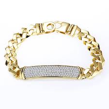 Check spelling or type a new query. 2 90 Ct Men S Diamond Id Bracelet Natural Diamonds W Etsy