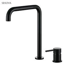black brass basin faucet 7 long pipe