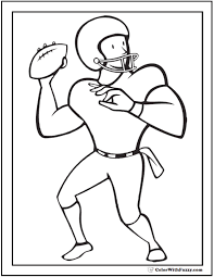 Black and white outline image of a boy playing soccer. 33 Football Coloring Pages Customize And Print Ad Free Pdf