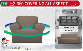 We'll review the issue and make a decision about a partial or a. Amazon Com Easy Going Stretch Chair Sofa Slipcover 1 Piece Couch Sofa Cover Furniture Protector Soft With Elastic Bottom For Kids Pet Spandex Jacquard Fabric Small Checks Chair Camel Home Kitchen