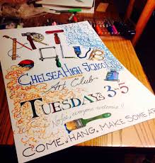 Art Club Poster For My High School Class Art Classroom Art Club Club Poster
