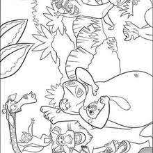 Desenhos Para Colorir De Desenho Dos Animais Felizes Na Floresta Para Colorir Pt Hellokids Com