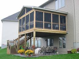This screened porch also has open deck. Screened Porch Or Deck 5 Important Considerations In Minnesota Screened Porch Designs Porch Design House With Porch