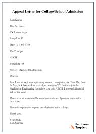 Whether your appeal is granted. 10 Appeal Letter For College Template Format Sample Example