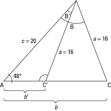 Such a triangle can be solved by using angles of a triangle to find the other angle, and the law of sines to find each of the other two sides. How To Solve A Triangle When You Know Two Consecutive Side Lengths Ssa Dummies