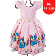Decoração infantil, kit festa infantil. Vestido Menina Festa Galinha Pintadinha Leidy Lou Moda Baby
