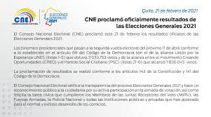 Publicado 11 de abril de 2021 actualizado 12 de abril de 2021. Cnegobec On Twitter Importante Cne Proclamo Oficialmente Resultados De Las Elecciones Generales 2021