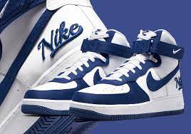 Nike air force 1 high white and blue. Nike Air Force 1 High Dodgers Dc8168 100 Sneakernews Com