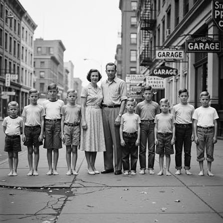 The Harrison family of 13 sons in Jonesborough, Tennessee