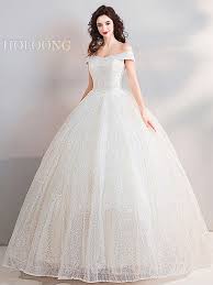 Search by silhouette, price, neckline and more. Sequins Polyester Bride Married Fashion Ball Gown White Wedding Dresses