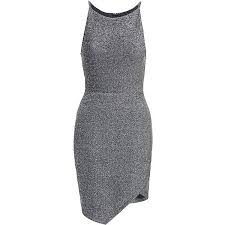 Topshop Lurex Bodycon Wrap Dress 46 Liked On Polyvore Featuring Dresses Topshop Silver Lurex Dress As Fashion Metallic Cocktail Dresses Top Shop Dress